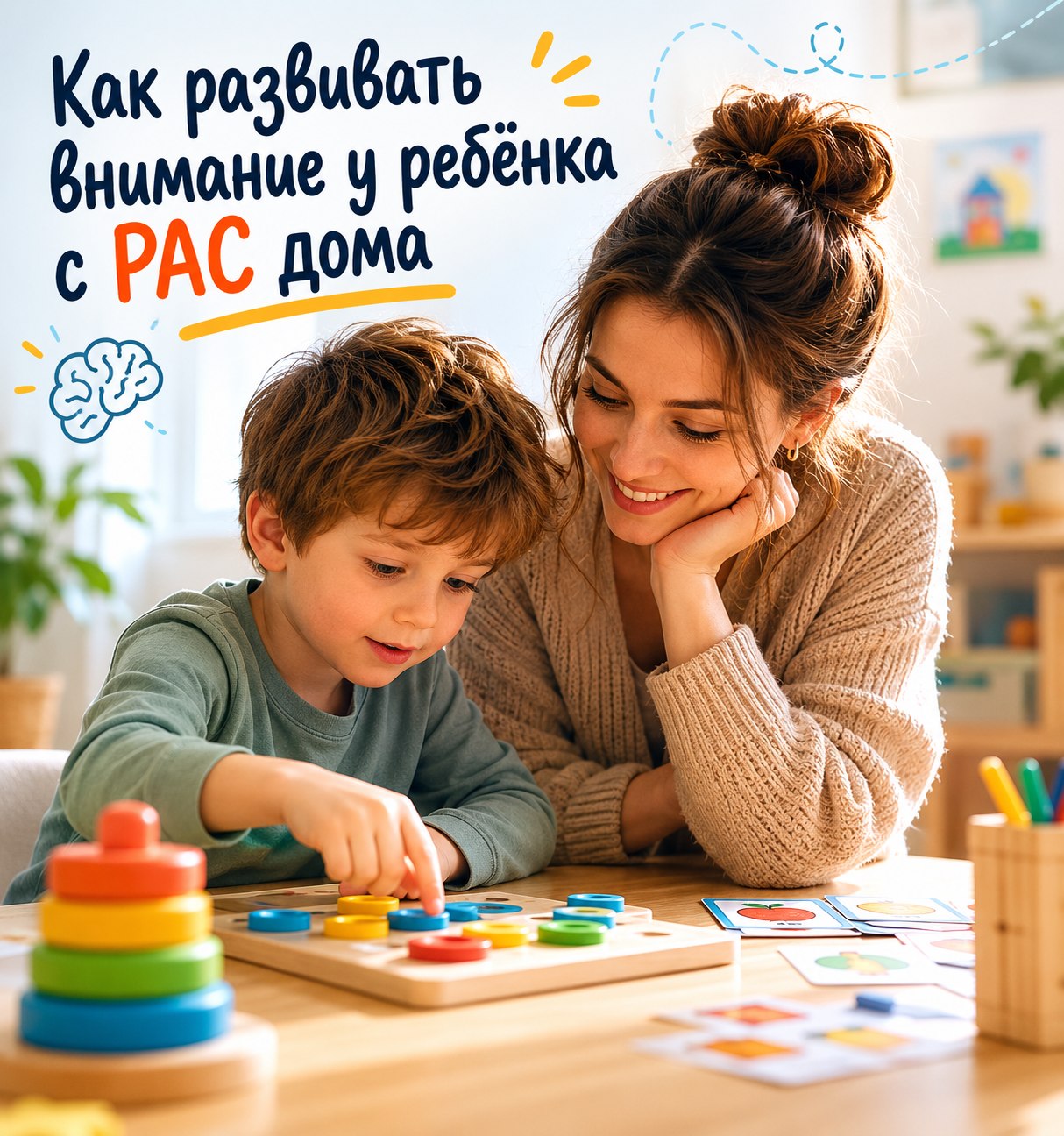 Как развивать внимание у ребёнка с РАС дома?